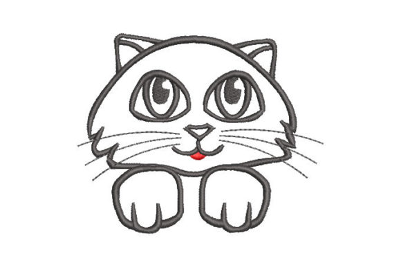 Children's Cat Face Embroidery