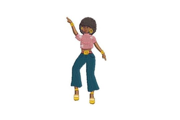 Disco Dancer Embroidery Design