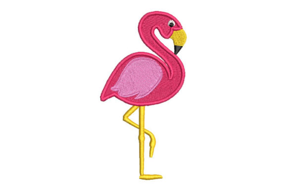 Flamingo Bird Embroidery Design
