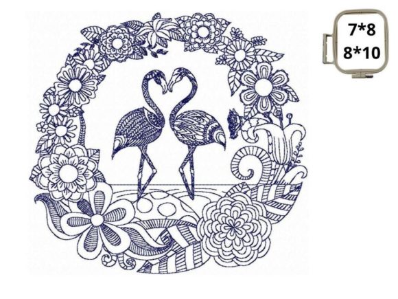 Flamingo Wreath Embroidery Review