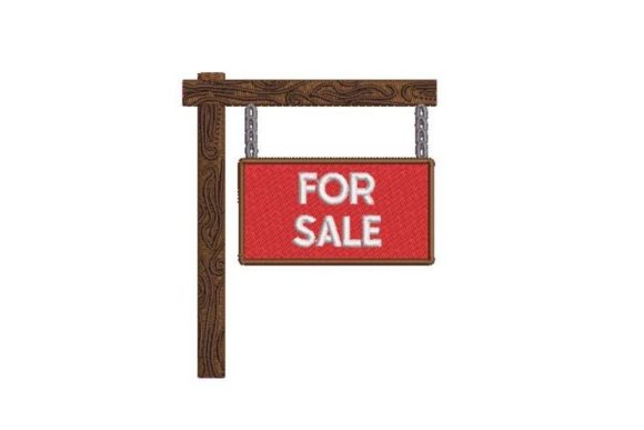 For Sale Sign Embroidery Design