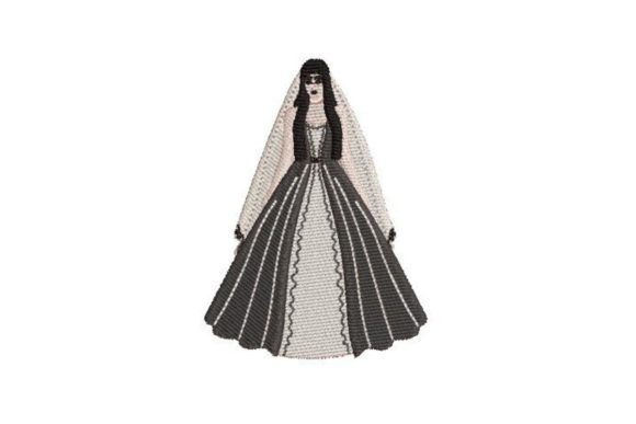 Gothic Bride Embroidery Design