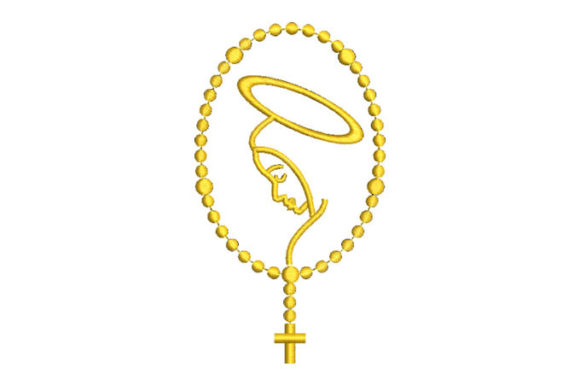 Holy Rosary Embroidery Design