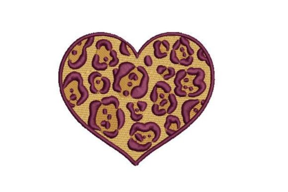 Jaguar Heart Embroidery Design