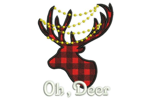 Oh Deer: A Festive Embroidery Design