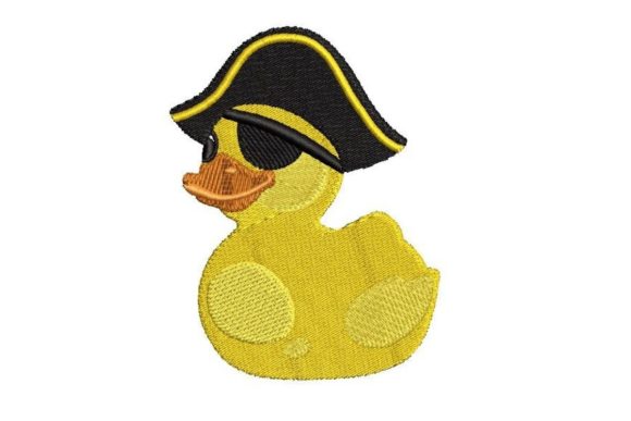 Pirate Rubber Duck Embroidery Design
