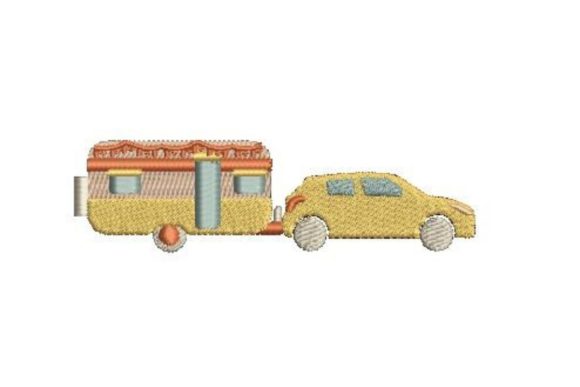 Vintage Camping Trailer Embroidery